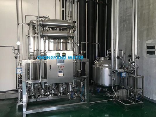 SS316L Planta de destilación de múltiples columnas Cuatro efectos Máquina para fabricar agua destilada para reactivo de diagnóstico in vitro