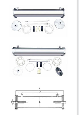 Casas de membrana RO de acero inoxidable recipientes de presión de ósmosis inversa para UF NF MF