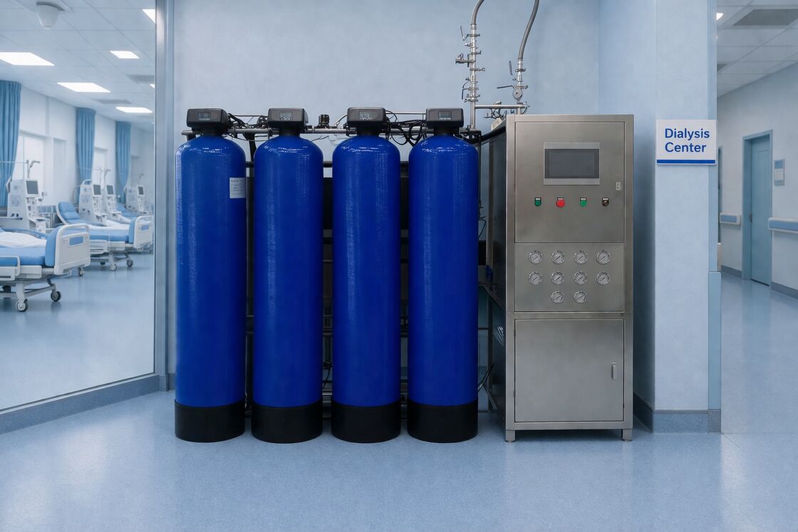Tecnología médica de la filtración de agua de los sistemas de la purificación del agua del RO EDI para 100LPH médico